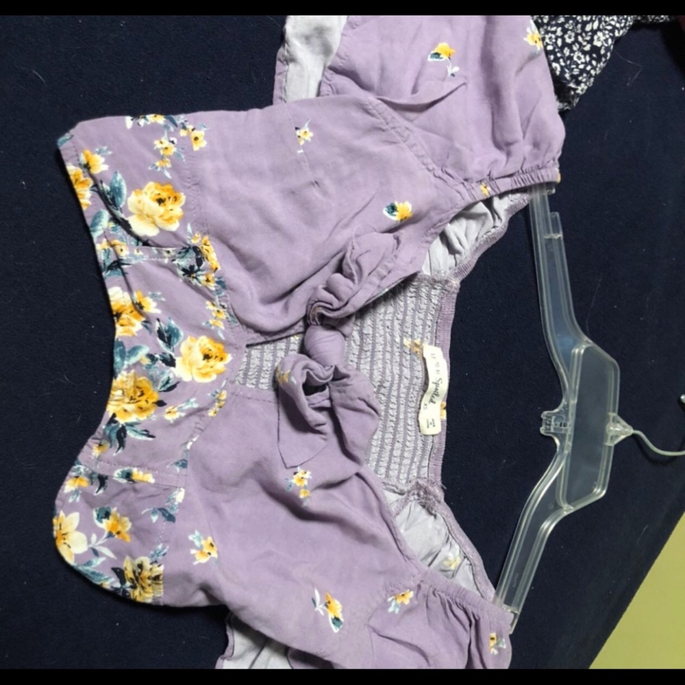 purple tie top